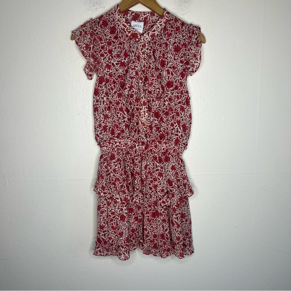 Misa Los Angeles Ruffle mini Dress Sz S